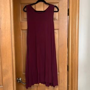 Maroon sleeveless dress